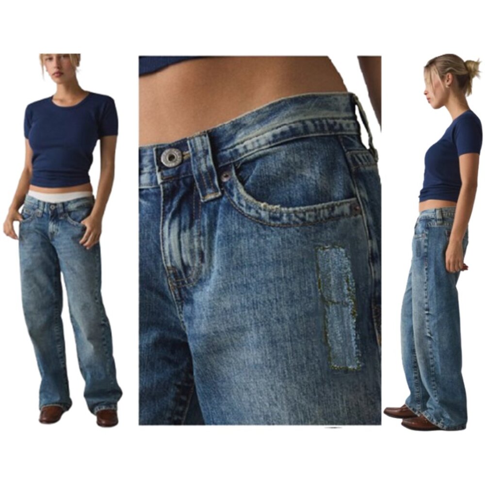 BDG Kayla Low-Rise Straight Wide Leg Jeans - Picture 3 of 8